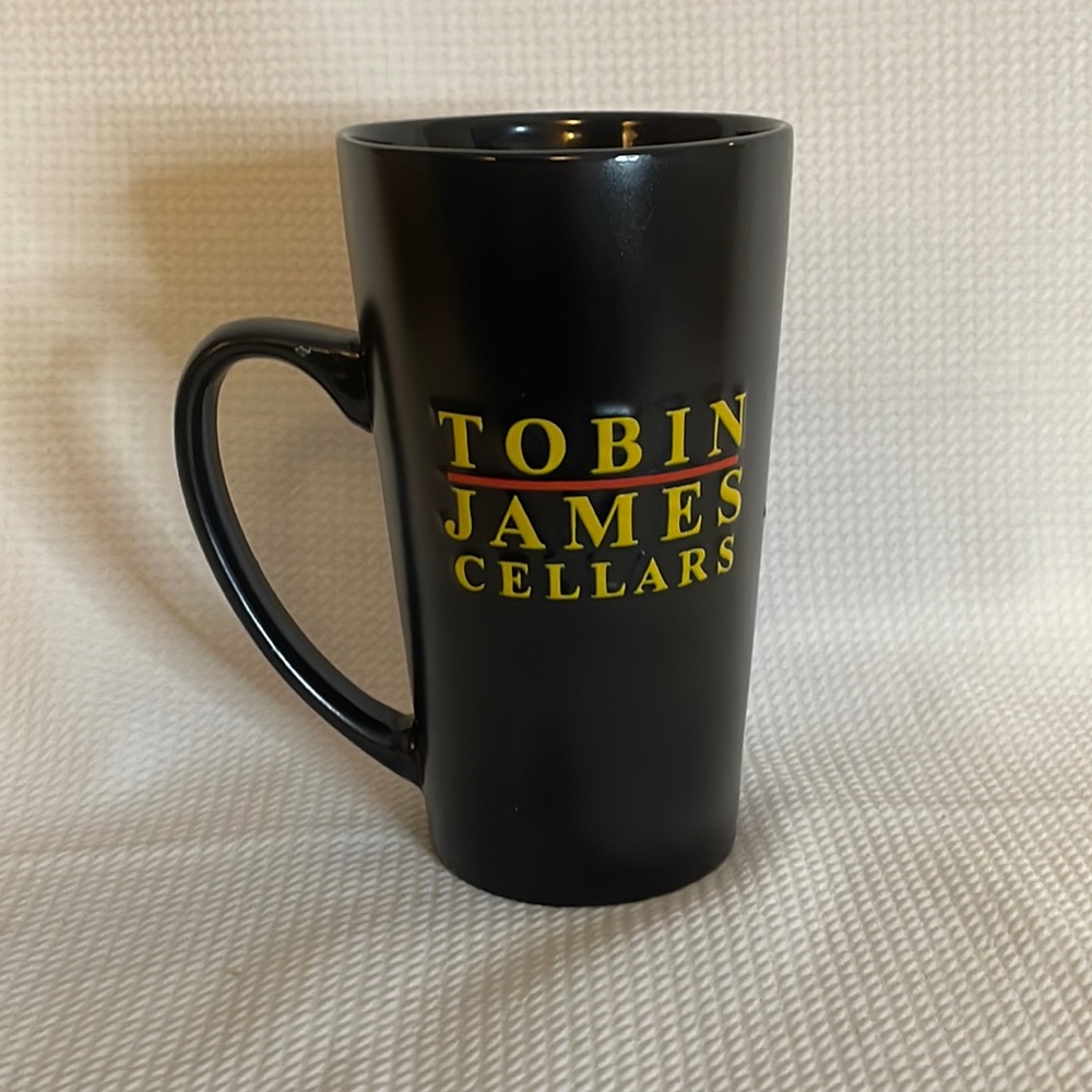 🆕💜 Tobin James Cellars Paso Robles Black Logo Coffee Mug Winery Cup